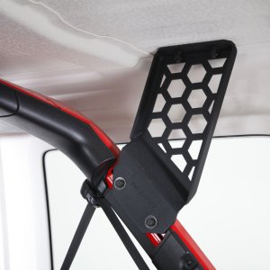 Jeep Wrangler JLU Roof Rack Accessory - Go Rhino - SRM Roll Bar Mount Kit - Textured Black - `19-`22